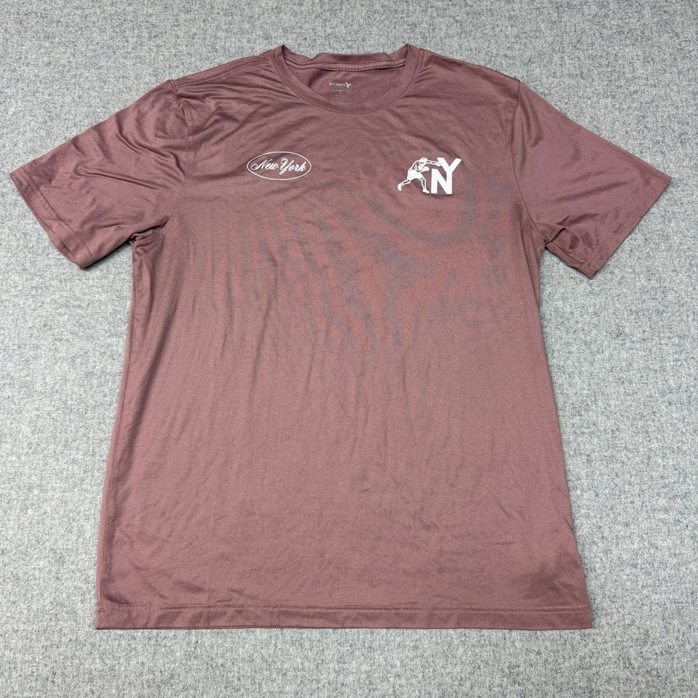 Old Navy Active T-Shirt Medium Mauve NY Boxing Wellness Club Go-Dry Cool Tee